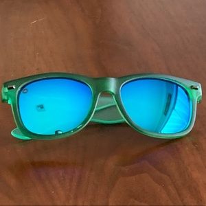 KnockAround Fort Knocks sea foam frames blue lense